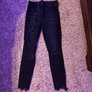 Ripped black American Eagle skinny jeans